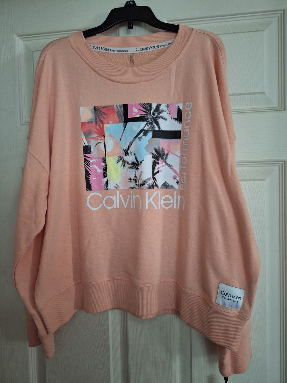 Brand New w/ Tags Calvin Klein Performance Peach Graphic Sweatshirt- XL